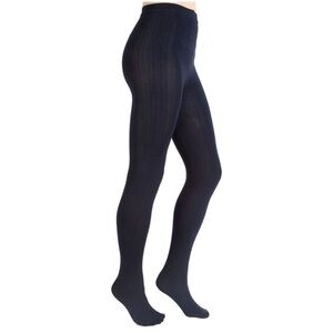 Plush Full Foot Tights Navy Size Medium NWT